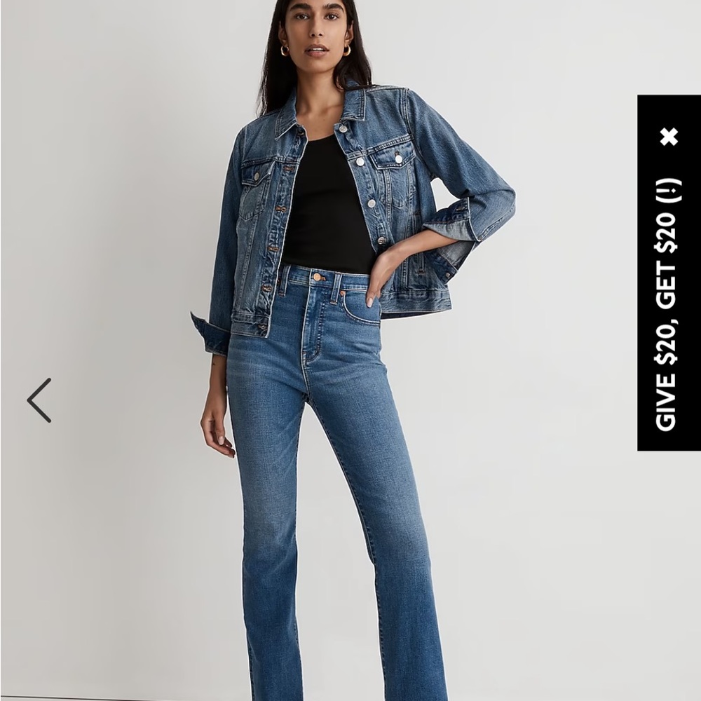 NWT Madewell Skinny Flare Jeans in Elevere Wash sz 28